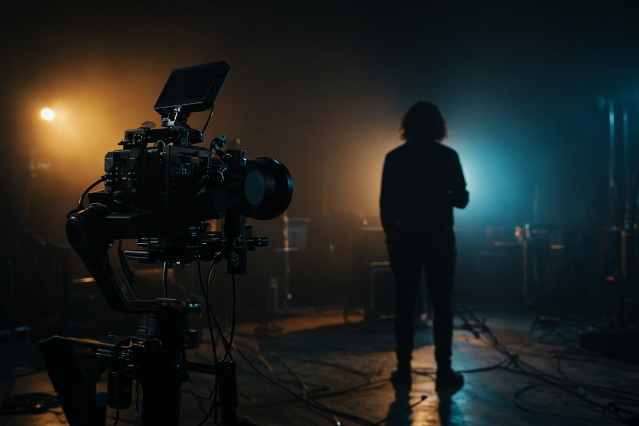 Set de gravação de clipe musical